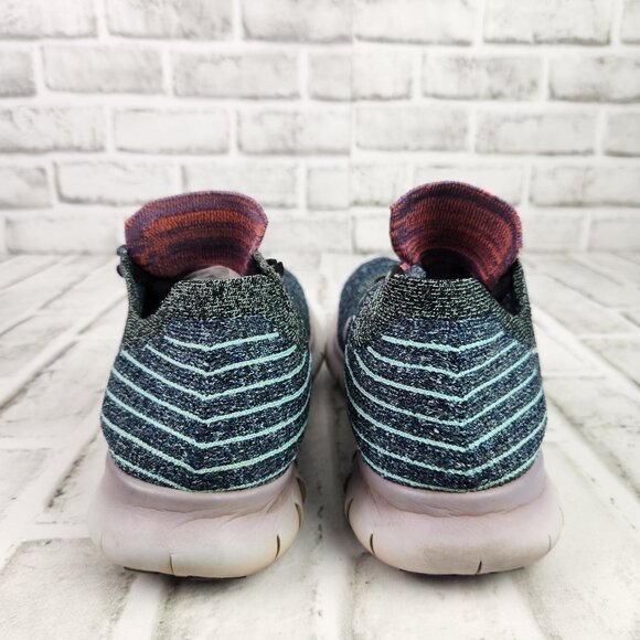 Nike Free RN Flyknit Women's Size 9 Multicolor Athletic Running Walk Gym Sneaker - Picture 5 of 10